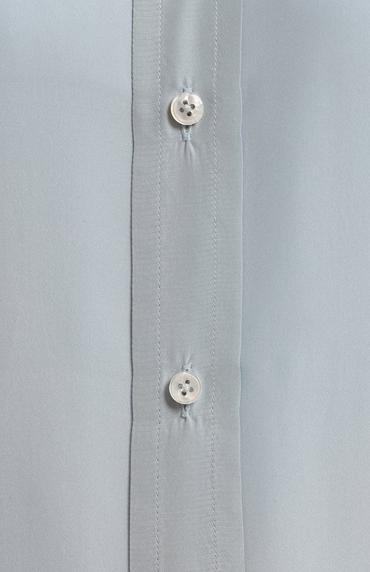 Шелковая рубашка | Ralph Lauren | Голубой - 3