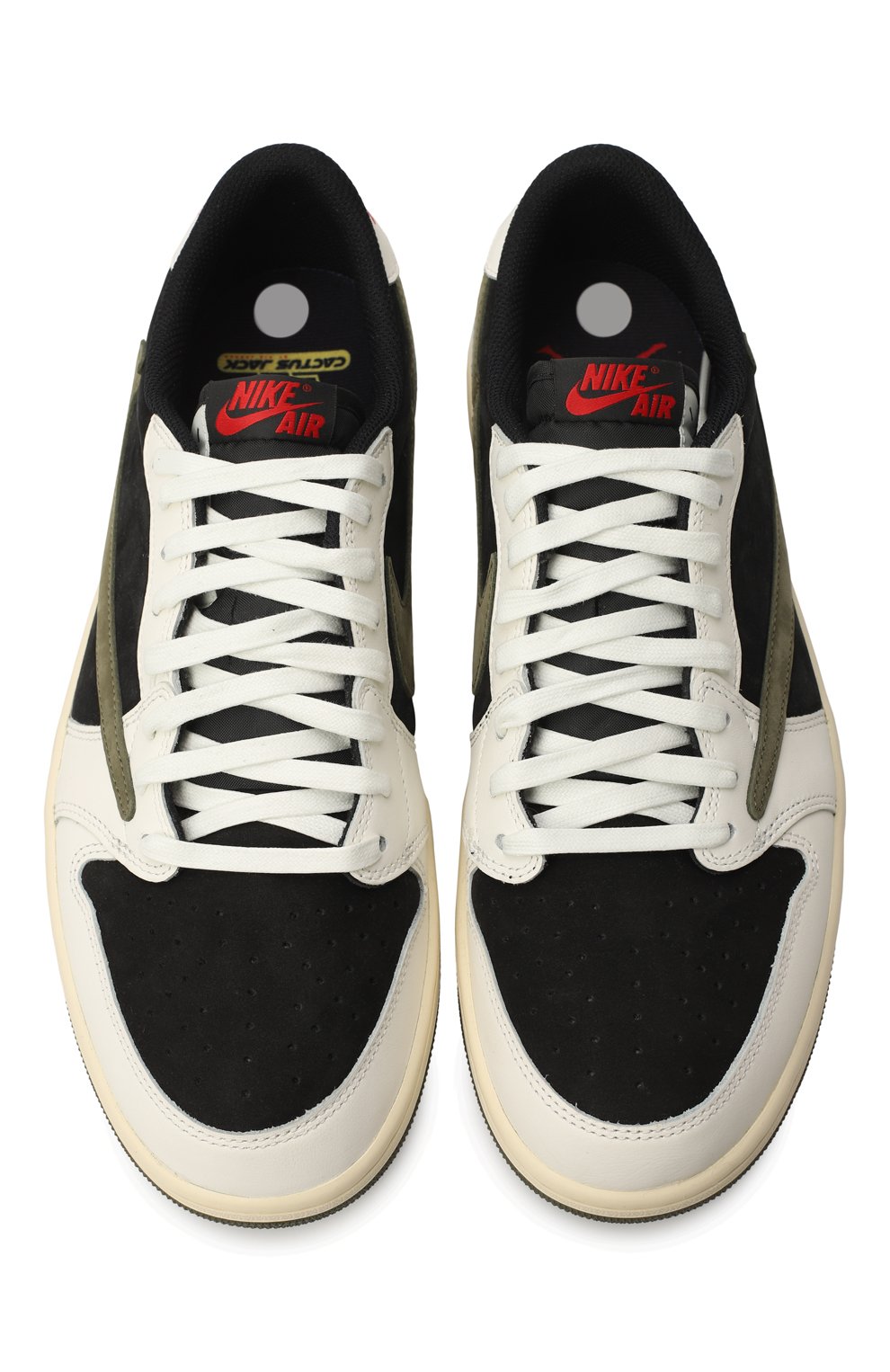 Кеды Air Jordan 1 Retro Low OG SP x Travis Scott Olive | Nike | Чёрно-белый - 2