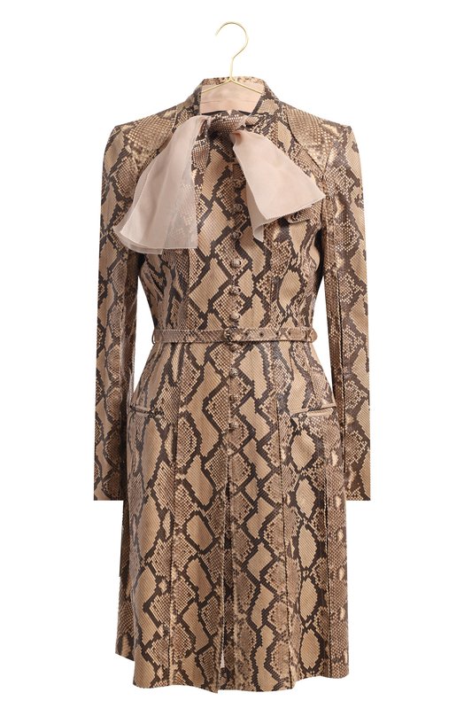 Пальто из кожи питона | Louis Vuitton | Бежевый - 1