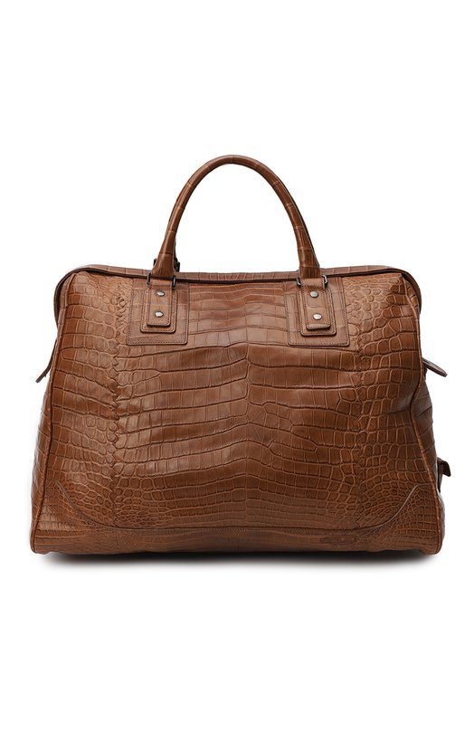 Дорожная сумка из кожи крокодила | Bottega Veneta | Коричневый - 1
