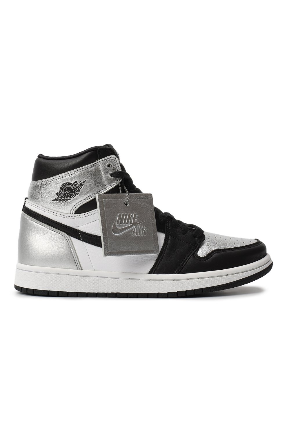 Кеды Air Jordan 1 Retro High Silver Toe | Nike | Разноцветный - 5