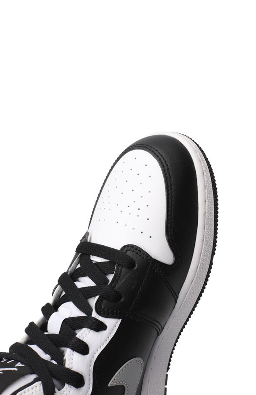 Кеды Air Jordan 1 Mid GS White Shadow | Nike | Чёрно-белый - 8
