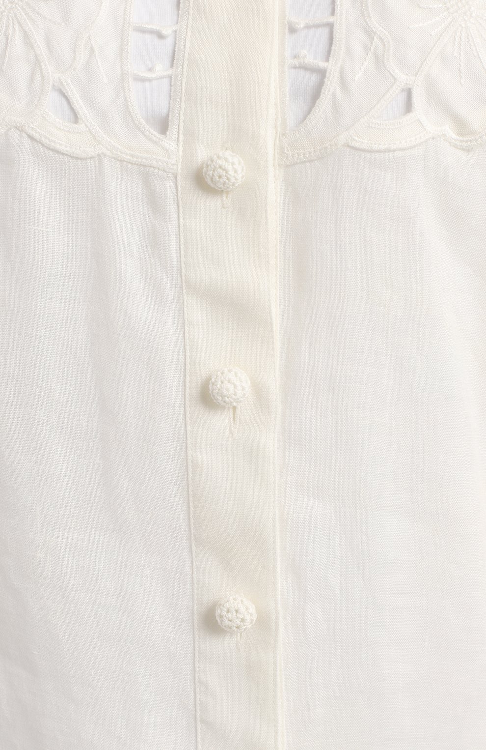Льняная блузка | Zimmermann | Белый - 3