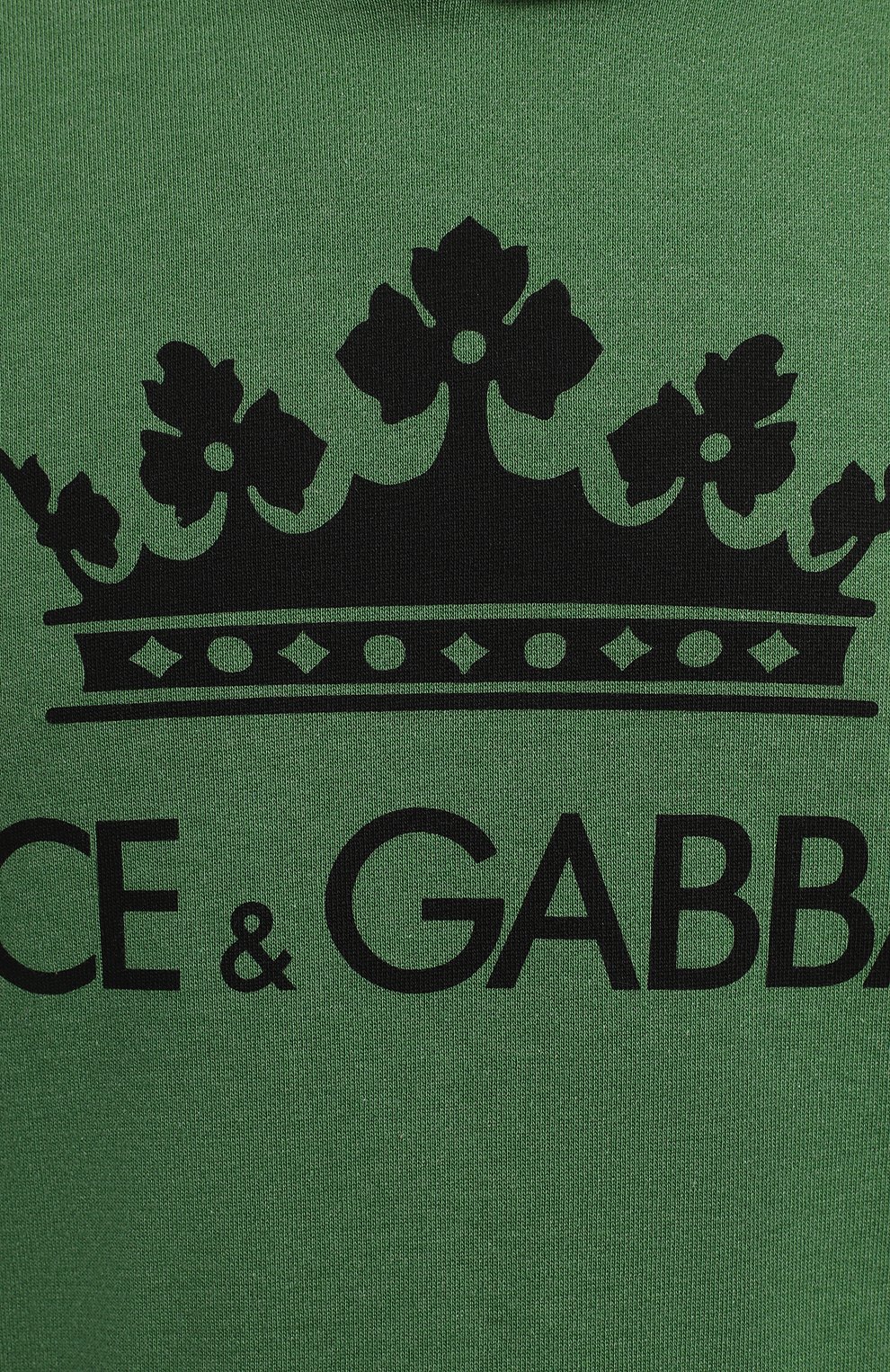 Хлопковое худи | Dolce & Gabbana | Зелёный - 3