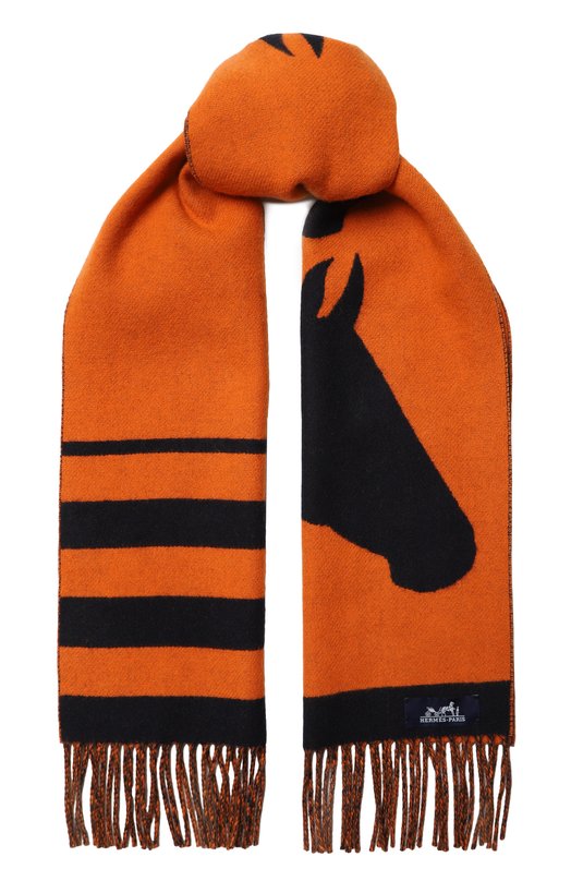 Кашемировый шарф Casaque | Hermes | Оранжевый - 1