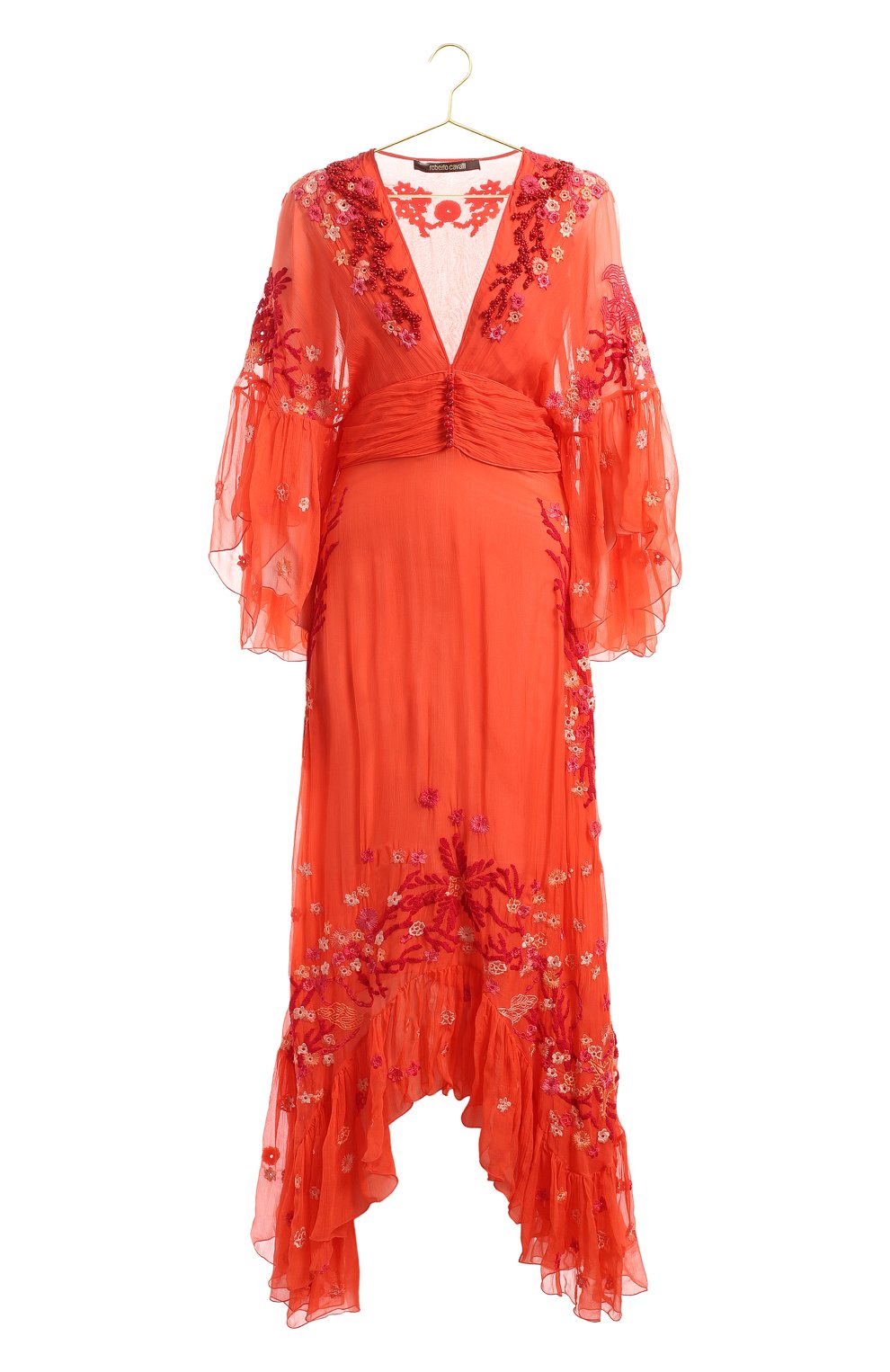 Шелковое платье | Roberto Cavalli | Оранжевый - 1