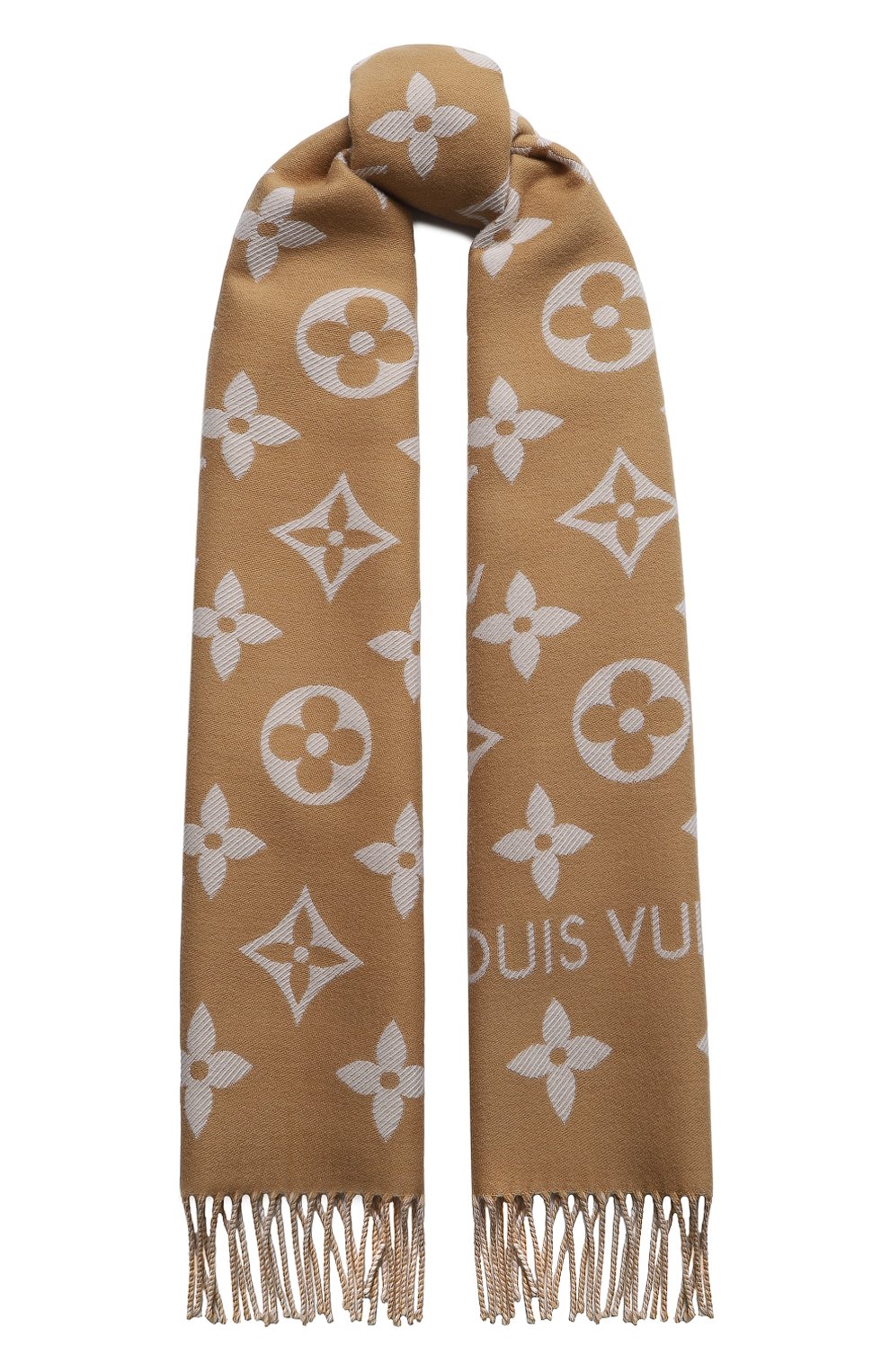 Шерстяной шарф  LV Essential | Louis Vuitton | Бежевый - 1