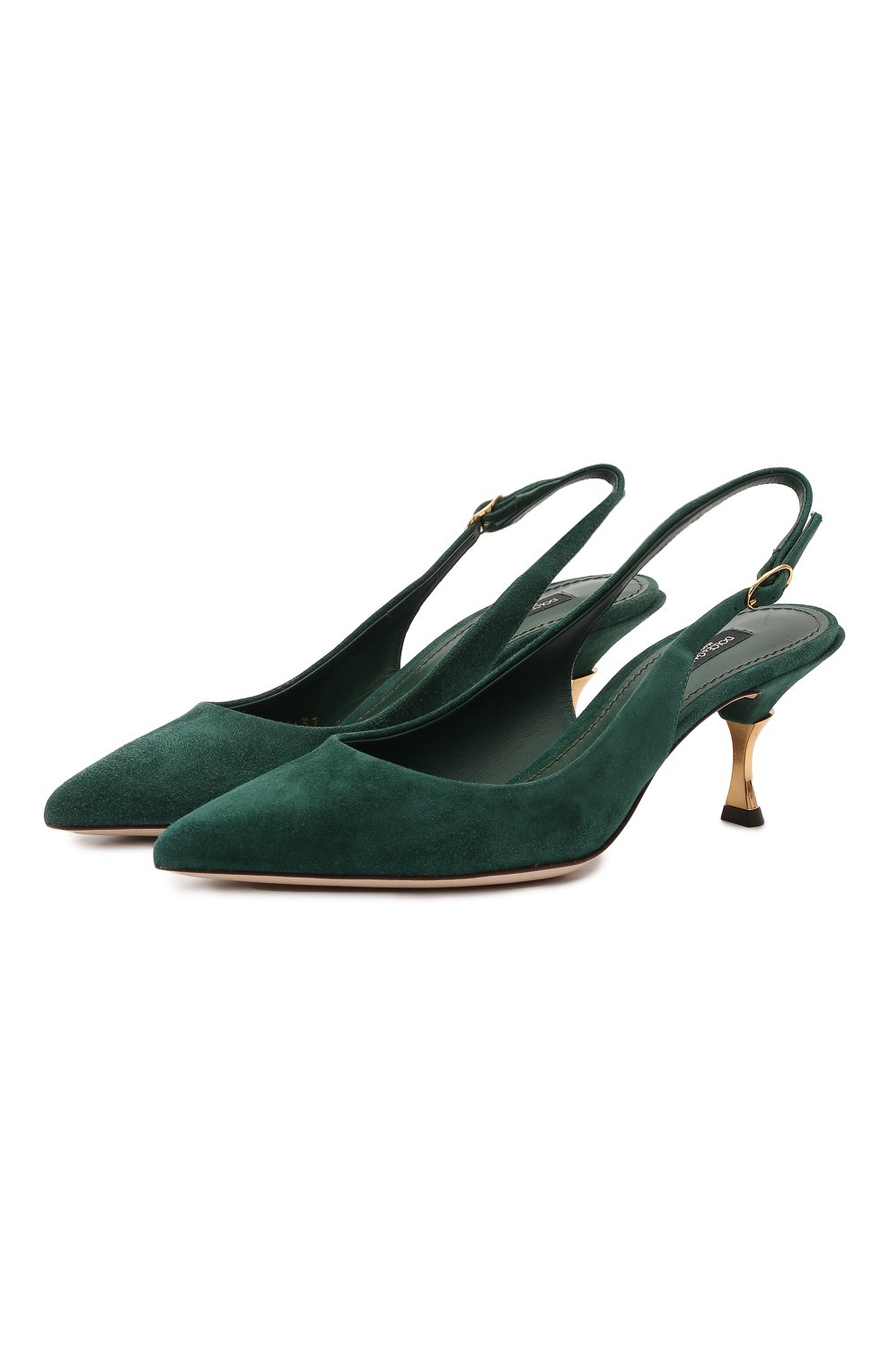 Замшевые туфли Cardinale | Dolce & Gabbana | Зелёный - 1