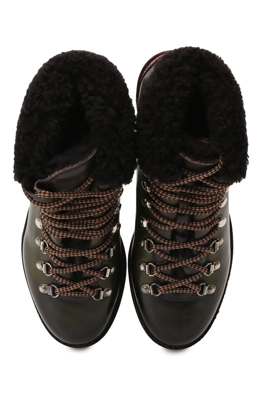 Кожаные ботинки | Ralph Lauren | Хаки - 2