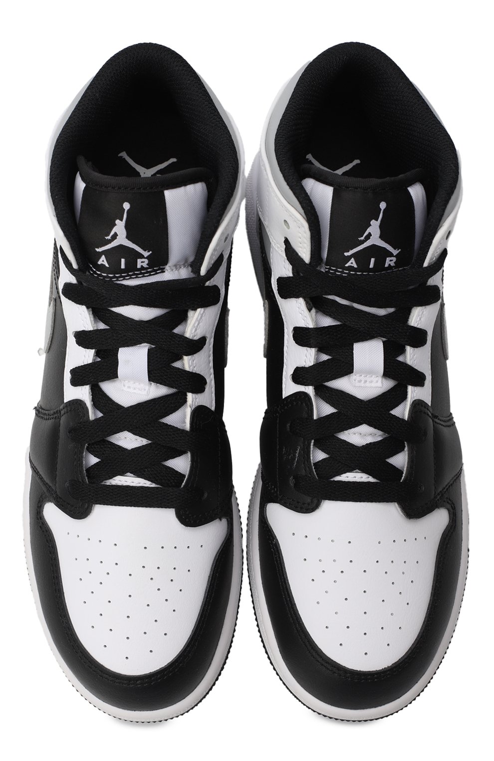 Кеды Air Jordan 1 Mid GS White Shadow | Nike | Чёрно-белый - 2
