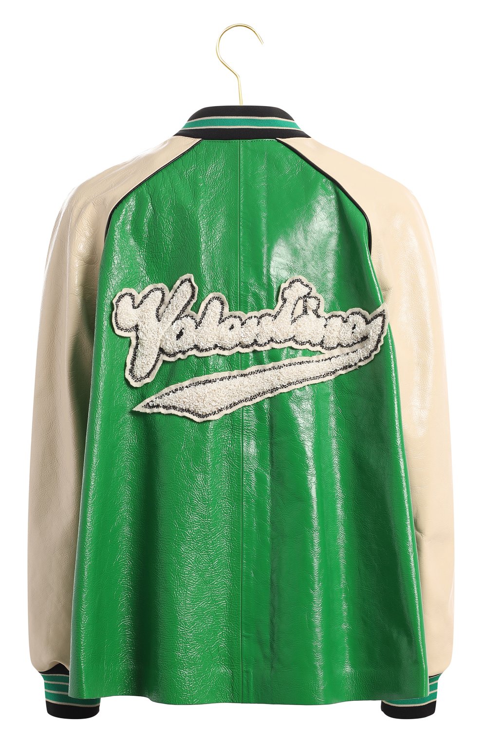 Кожаная куртка | Valentino | Зелёный - 2