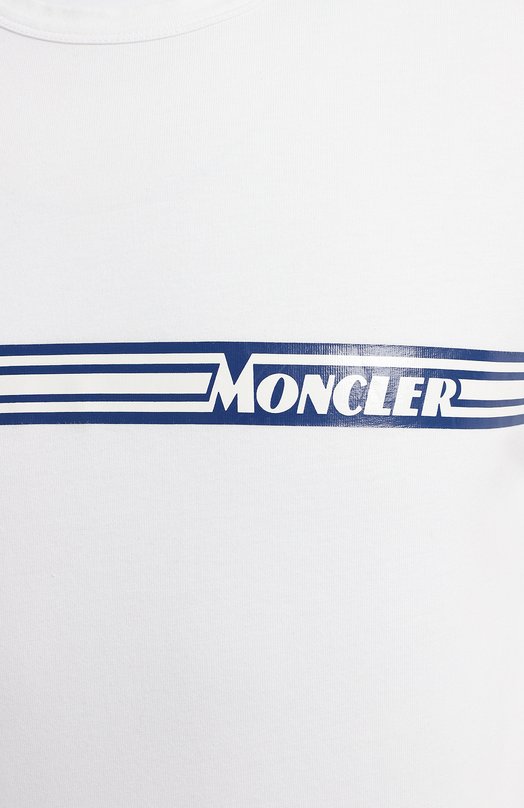 Хлопковая футболка | Moncler | Белый - 3