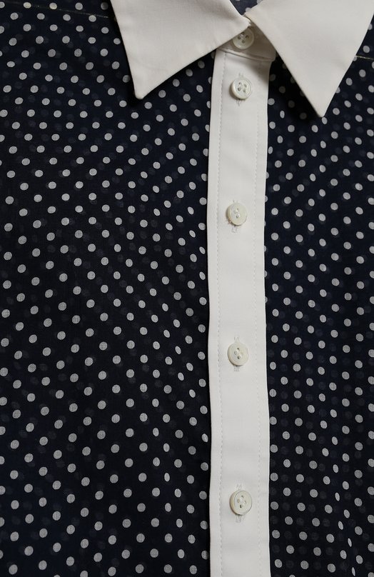 Хлопковая блузка | Michael Kors Collection | Синий - 3