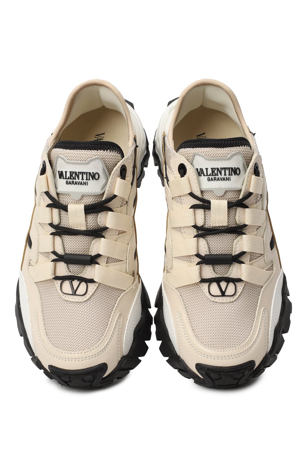 Текстильные кроссовки Climbers | Valentino | Бежевый - 2