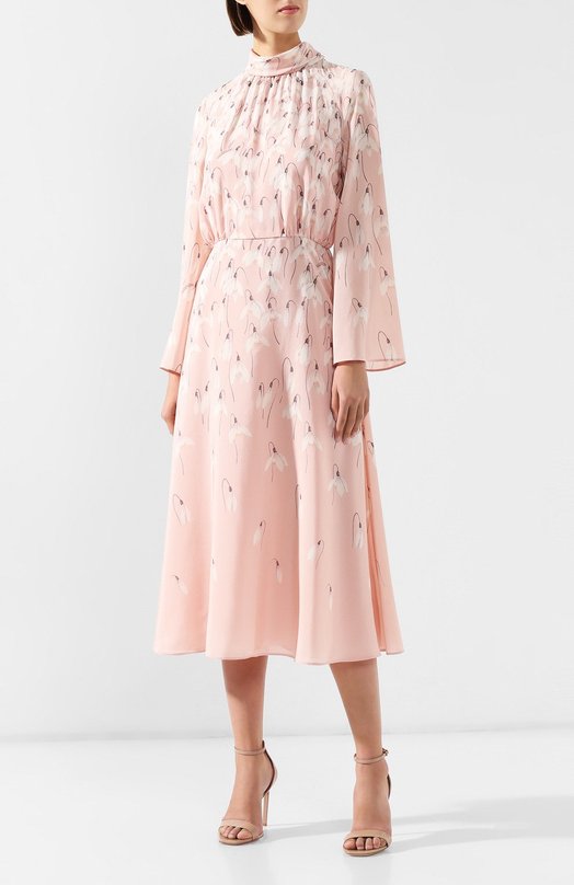 Шелковое платье | Valentino | Розовый - 5