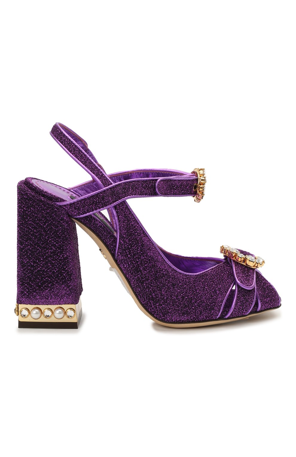 Комбинированные босоножки Bette Quadra 105 | Dolce & Gabbana | Фиолетовый - 7