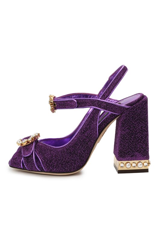 Комбинированные босоножки Bette Quadra 105 | Dolce & Gabbana | Фиолетовый - 4