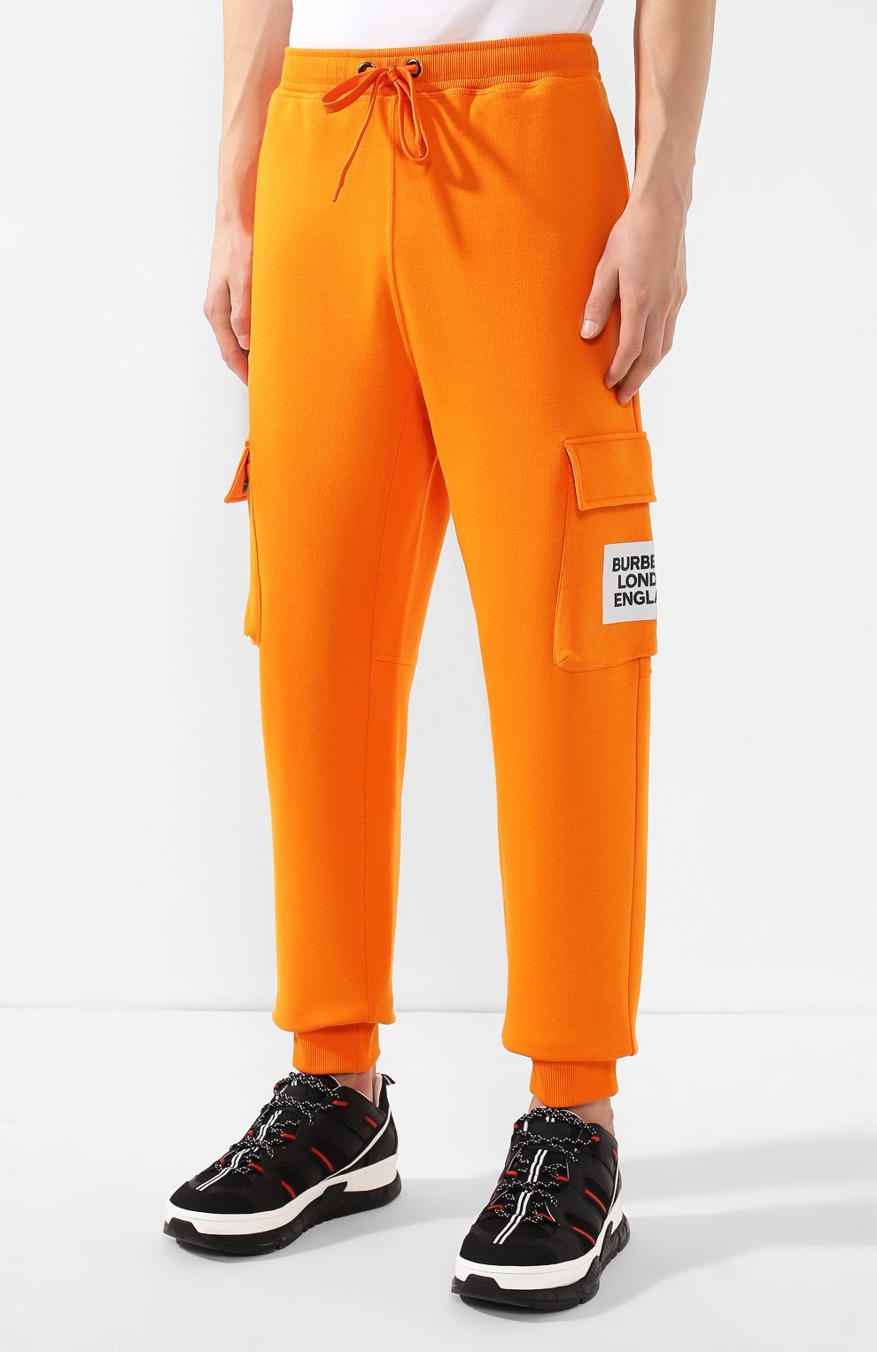 Хлопковые брюки-карго | Burberry | Оранжевый - 7