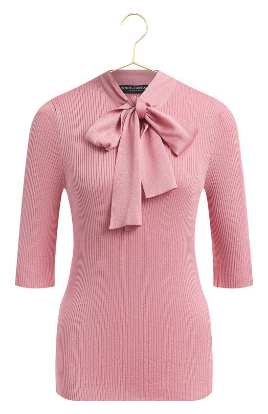 Пуловер из вискозы | Dolce & Gabbana | Розовый - 1