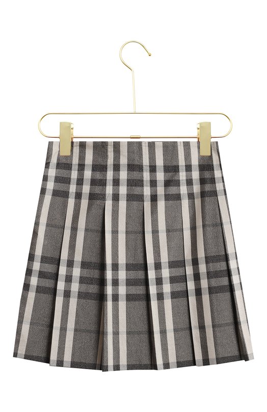 Хлопковая юбка | Burberry | Серый - 2