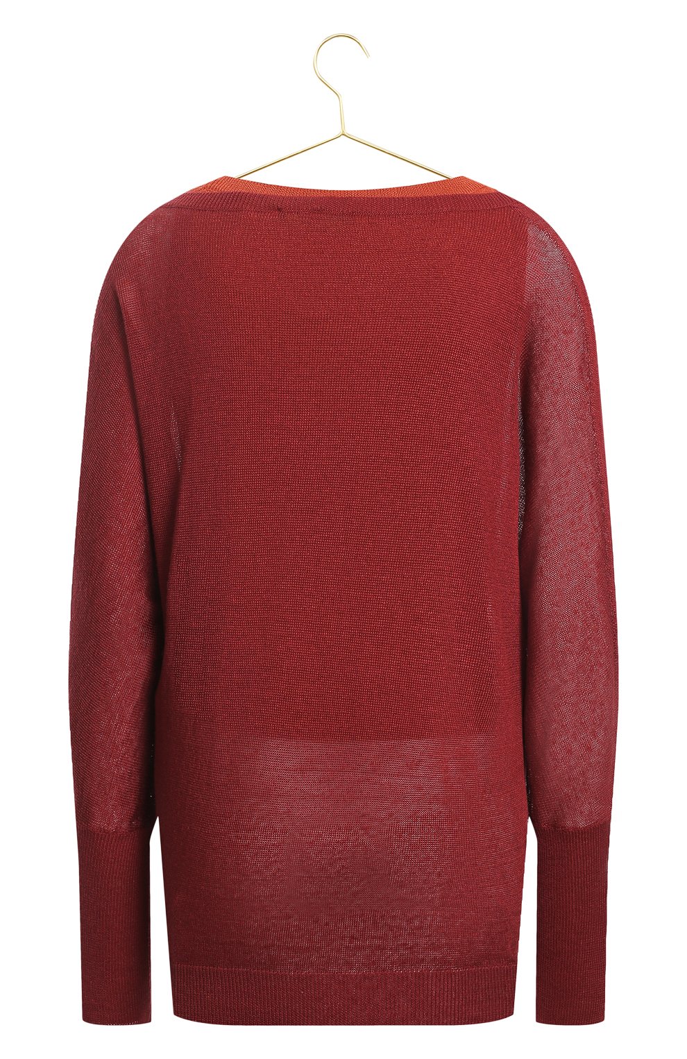 Пуловер изо льна и шелка | Loro Piana | Бордовый - 2
