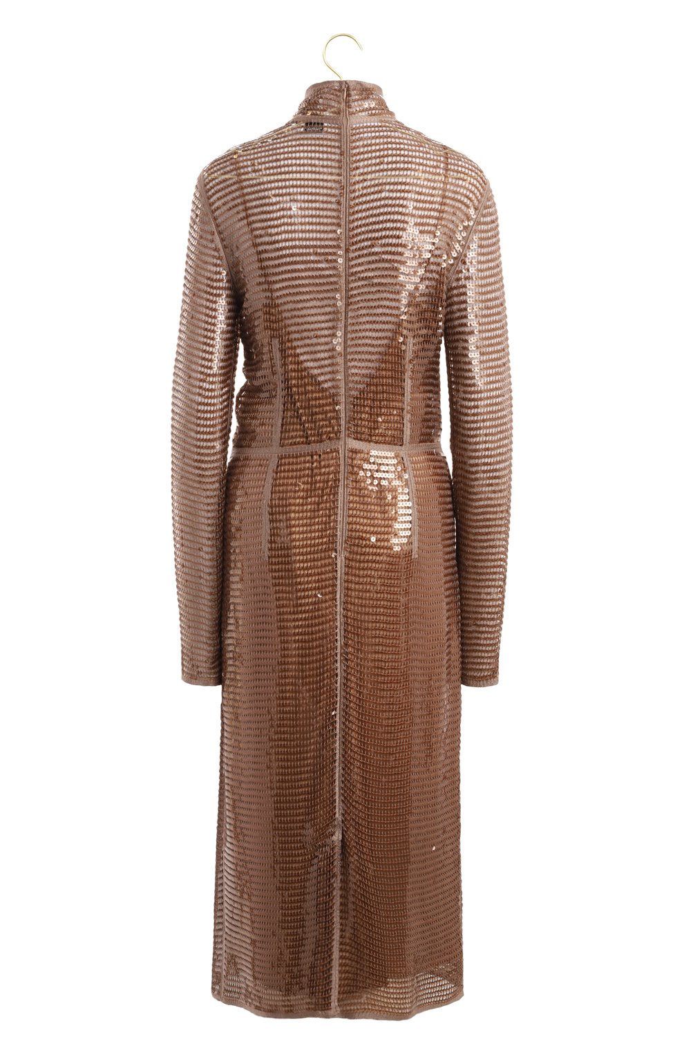 Платье с отделкой пайетками | Burberry | Коричневый - 2