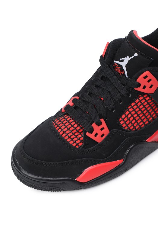 Кроссовки Air Jordan 4 Retro (GS) "Red Thunder" | Nike | Чёрный - 8
