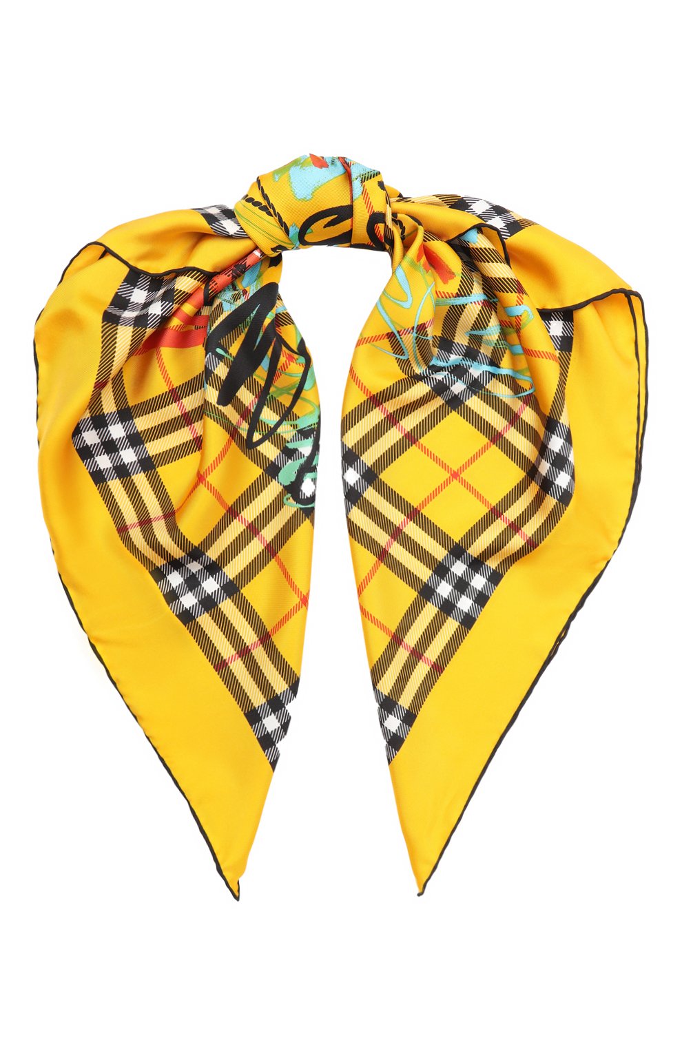 Шелковый платок | Burberry | Жёлтый - 1