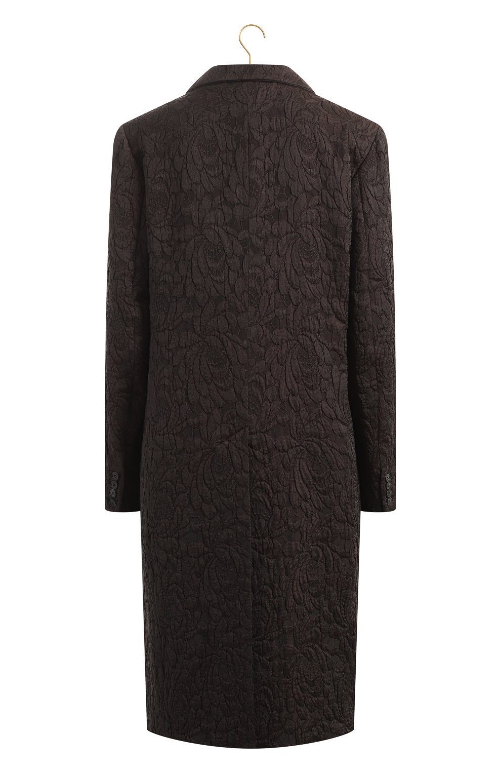 Пальто из шелка и шерсти | Dries Van Noten | Зелёный - 2