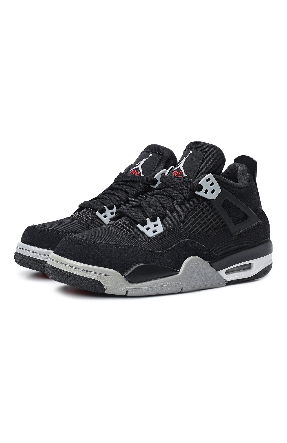 Кроссовки Air Jordan 4 Retro SE GS "Black Canvas" | Nike | Чёрный - 1
