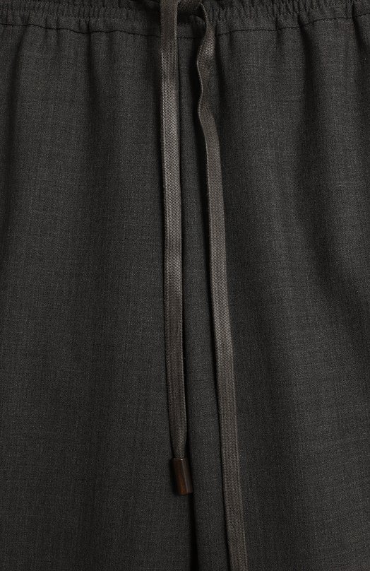 Шелковые брюки | Brunello Cucinelli | Серый - 4