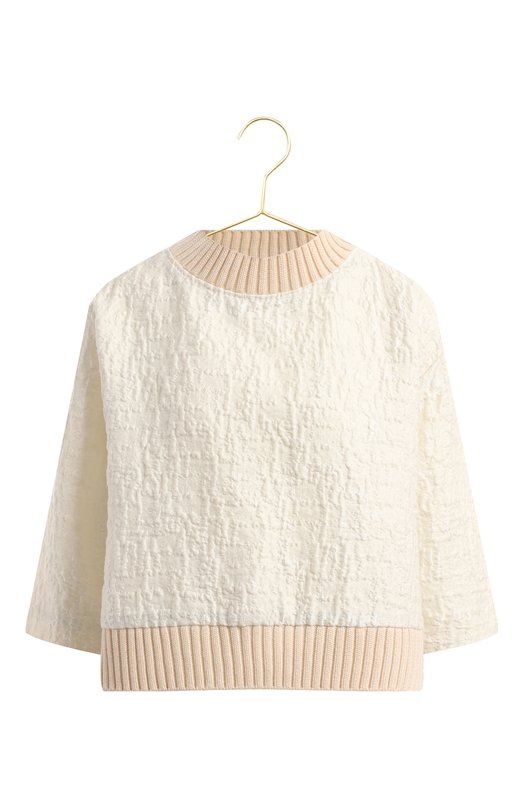 Пуловер из хлопка и шелка | Louis Vuitton | Кремовый - 1