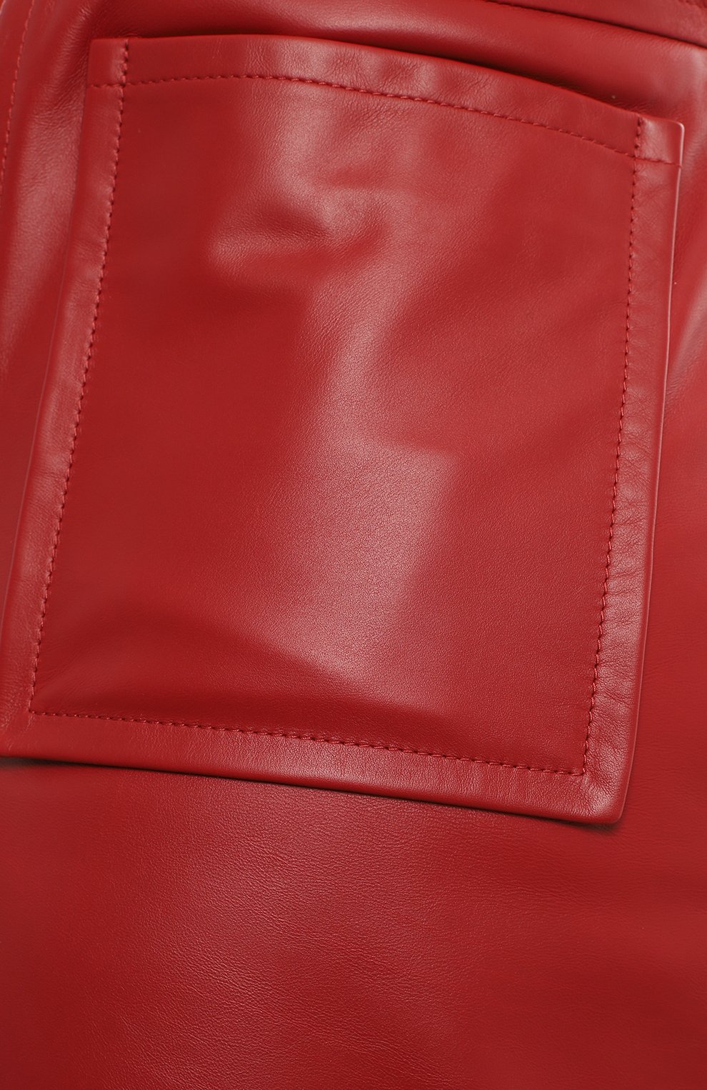 Кожаная юбка | Burberry | Красный - 4