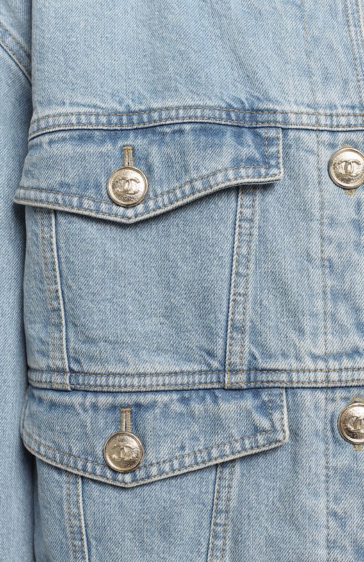 Джинсовая куртка | Chanel | Голубой - 3