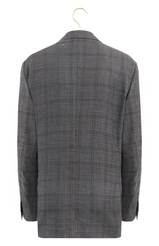 Пиджак из шерсти и льна с шелком | Corneliani | Синий - 2