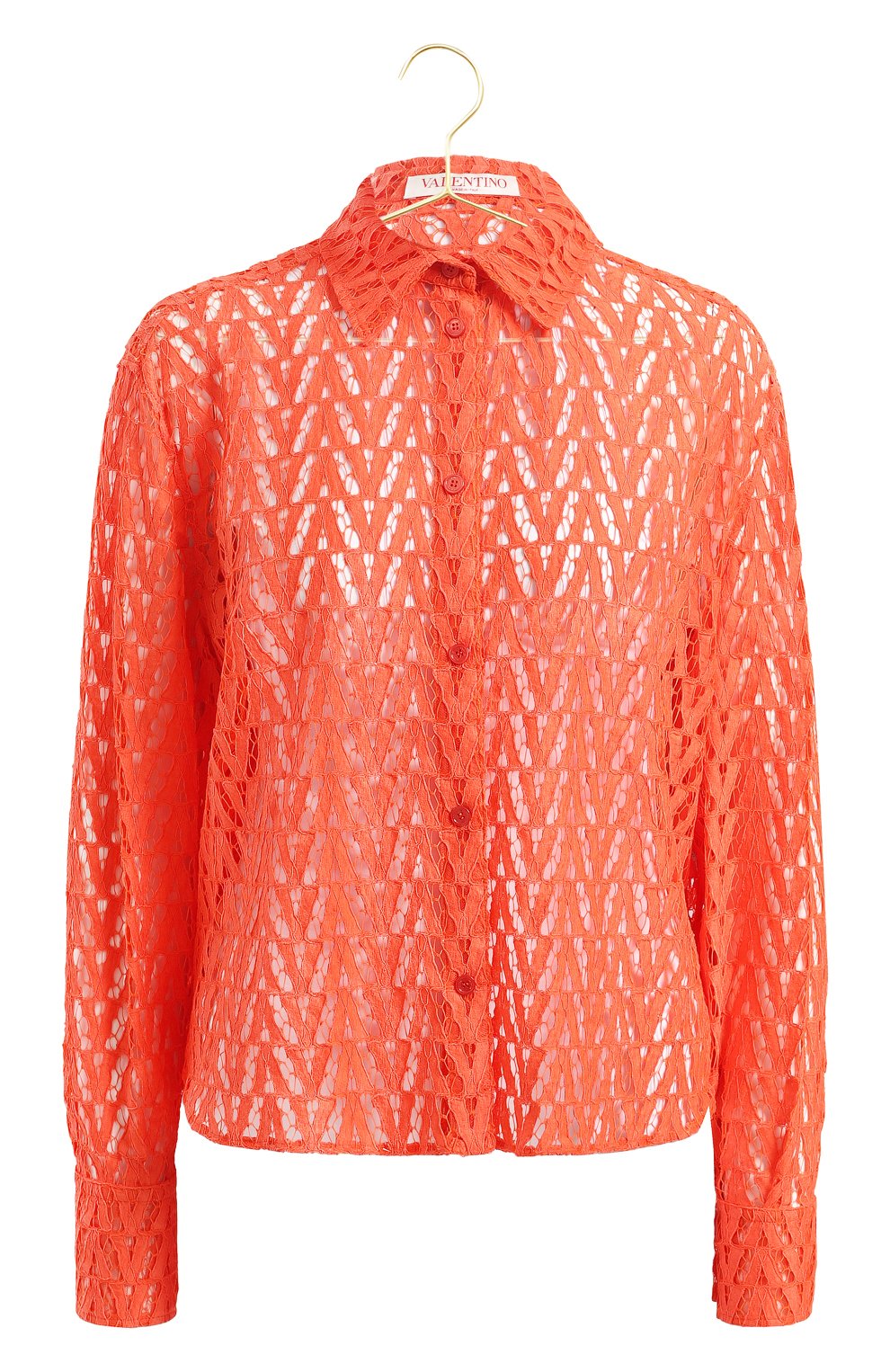 Блузка из вискозы и хлопка | Valentino | Оранжевый - 1