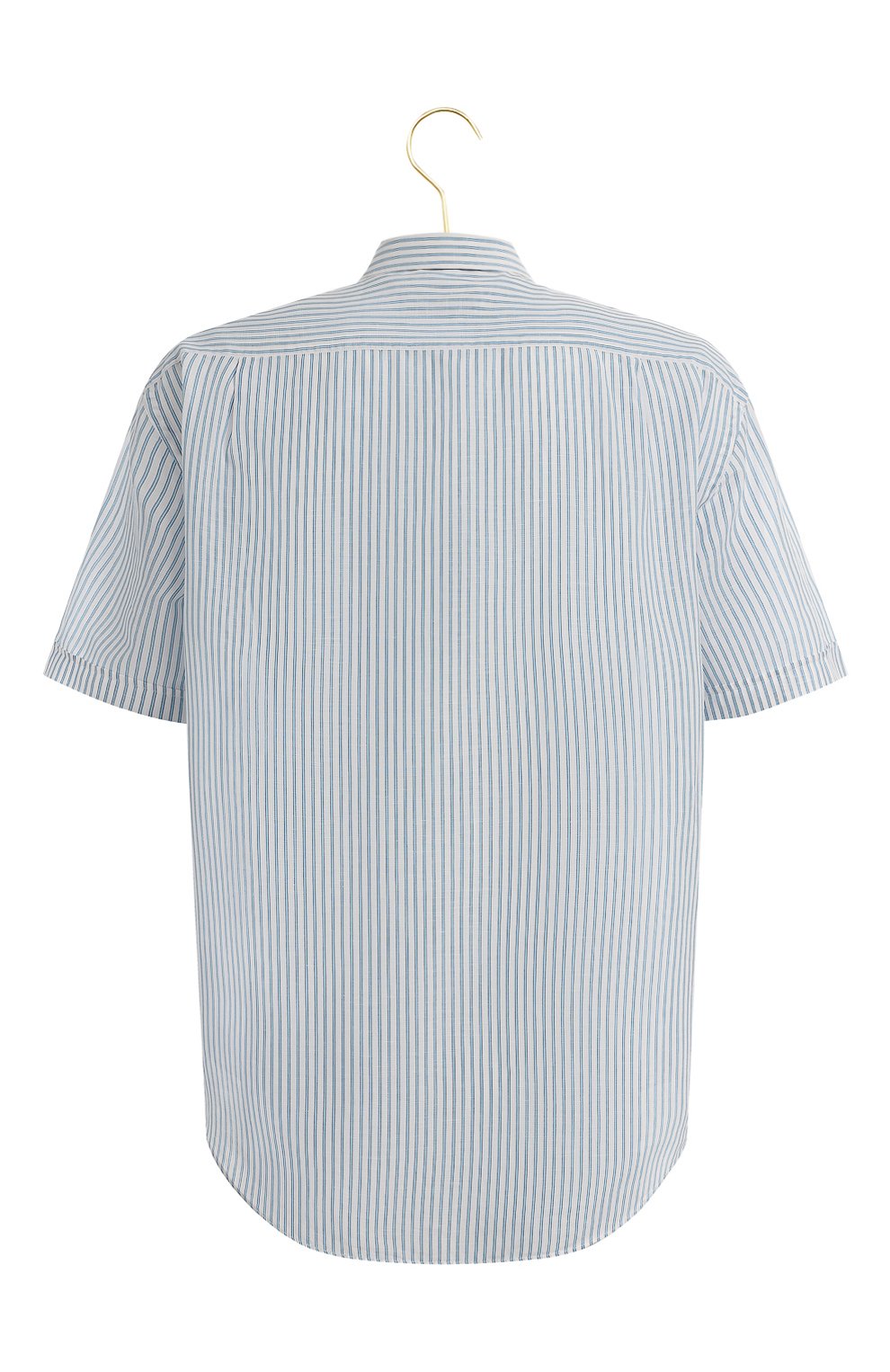 Рубашка из хлопка и льна | Brioni | Голубой - 2
