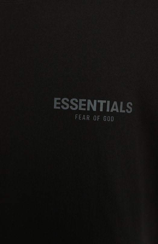 Хлопковая футболка | Fear Of God | Чёрный - 3