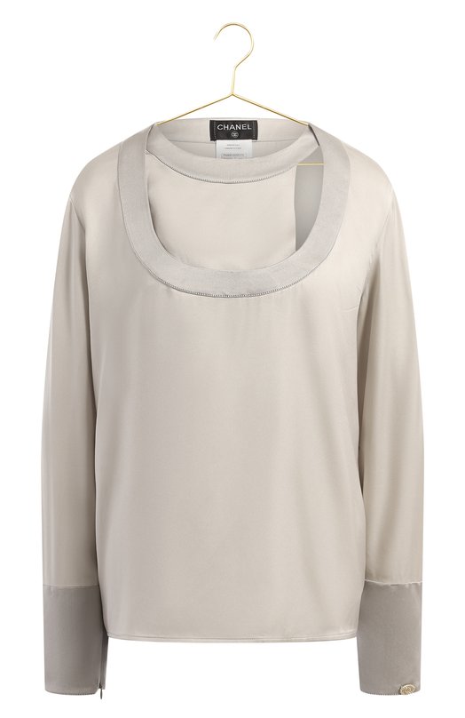 Шелковая блузка | Chanel | Серый - 1