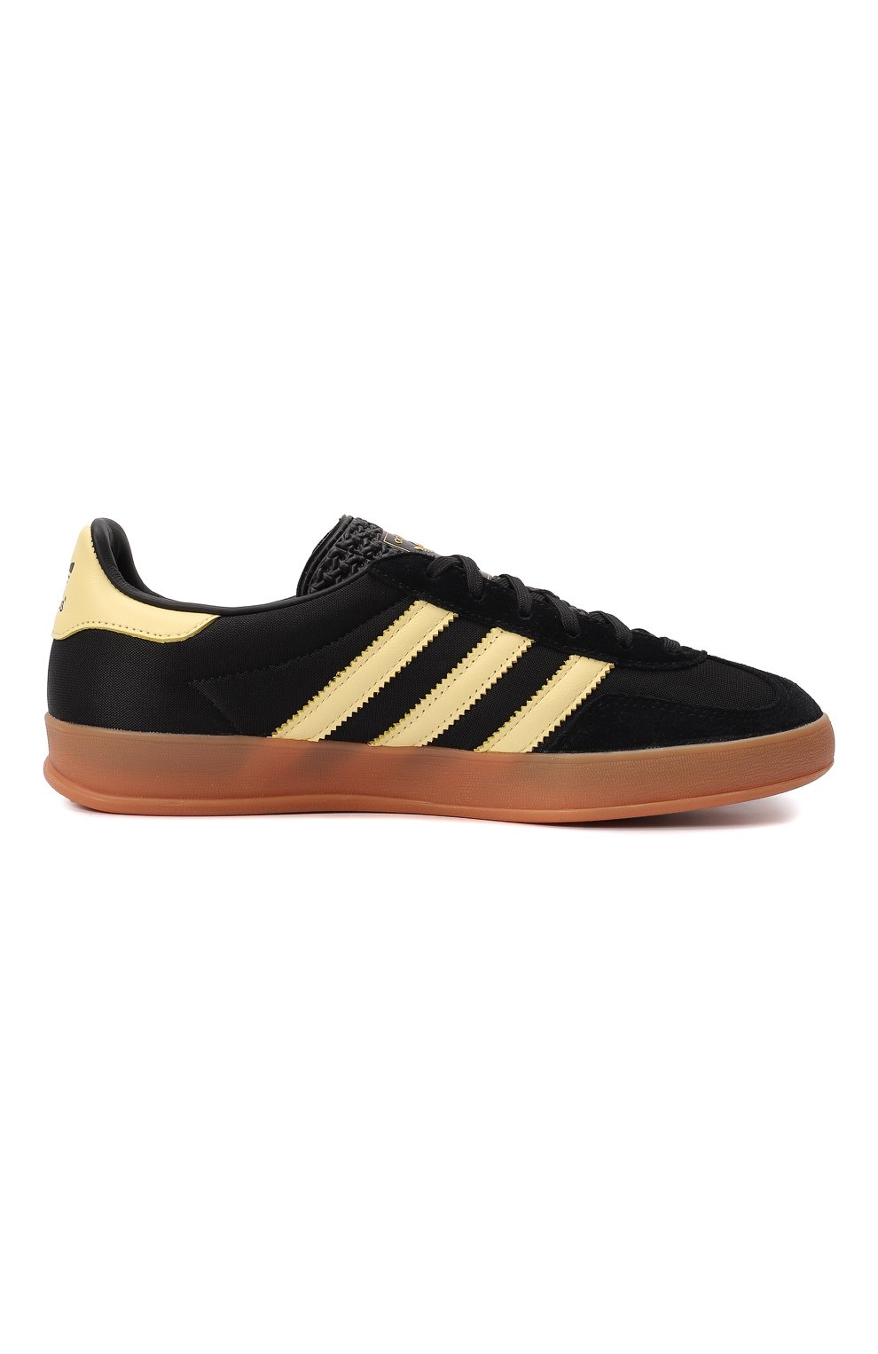 Black and yellow sales adidas gazelles