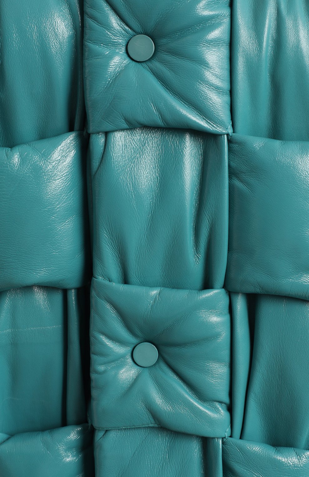 Кожаное пальто | Bottega Veneta | Зелёный - 3