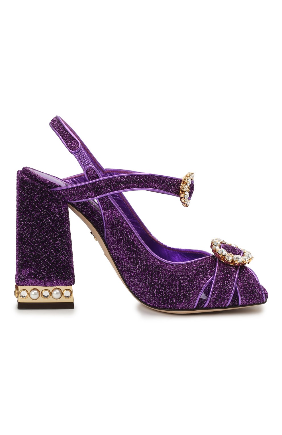 Комбинированные босоножки Bette Quadra 105 | Dolce & Gabbana | Фиолетовый - 5