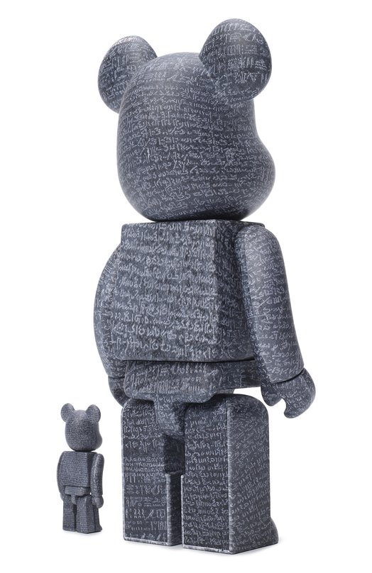 Набор фигур The British Museum The Rosetta Stone 100% + 400% | Bearbrick | Серый - 3