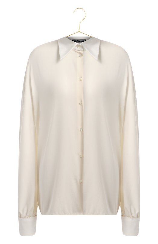 Шелковая рубашка | Dolce & Gabbana | Кремовый - 1