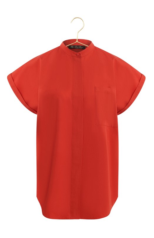 Хлопковая блузка | Loro Piana | Красный - 1