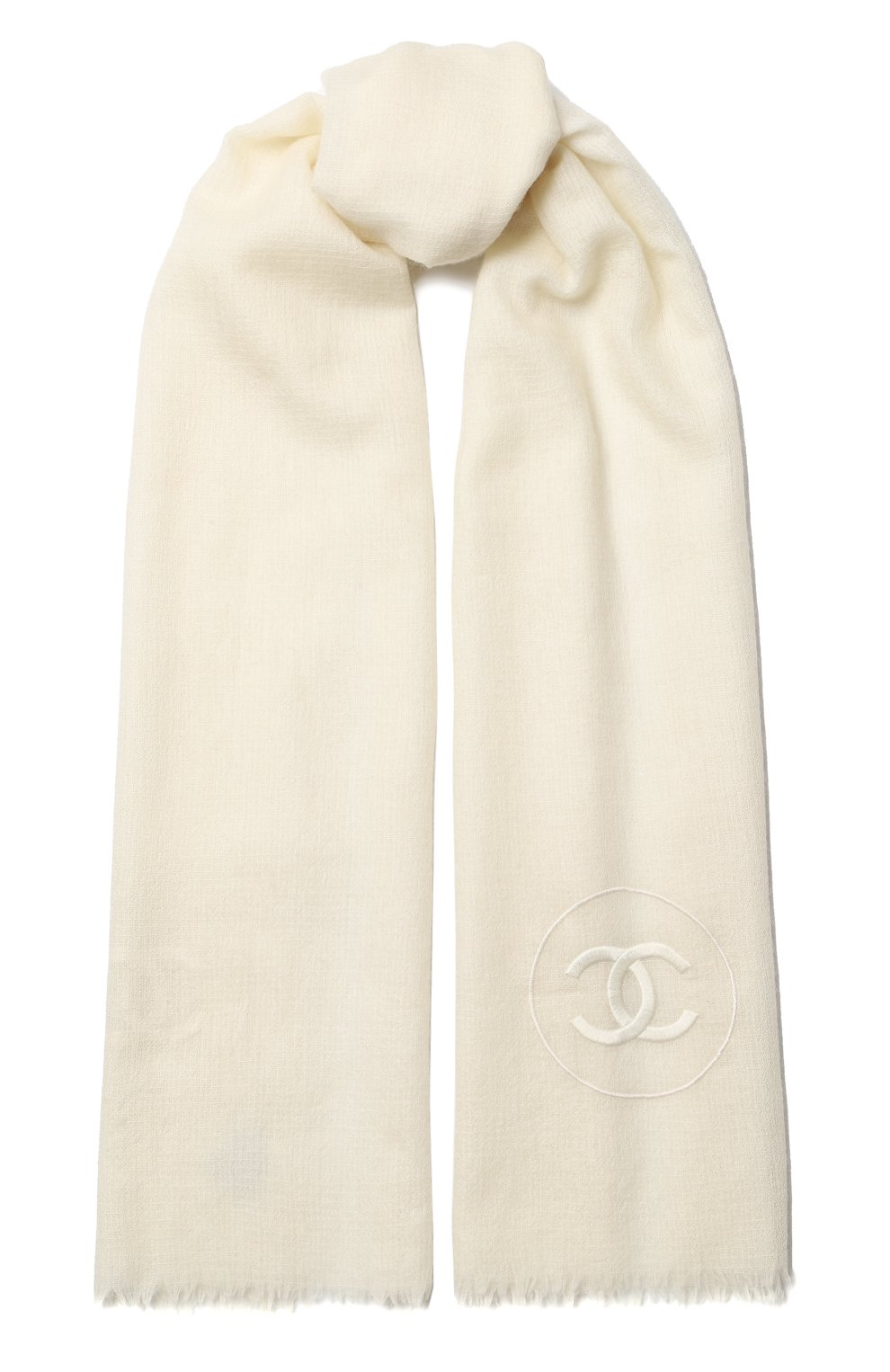 Кашемировый шарф | Chanel | Белый - 1