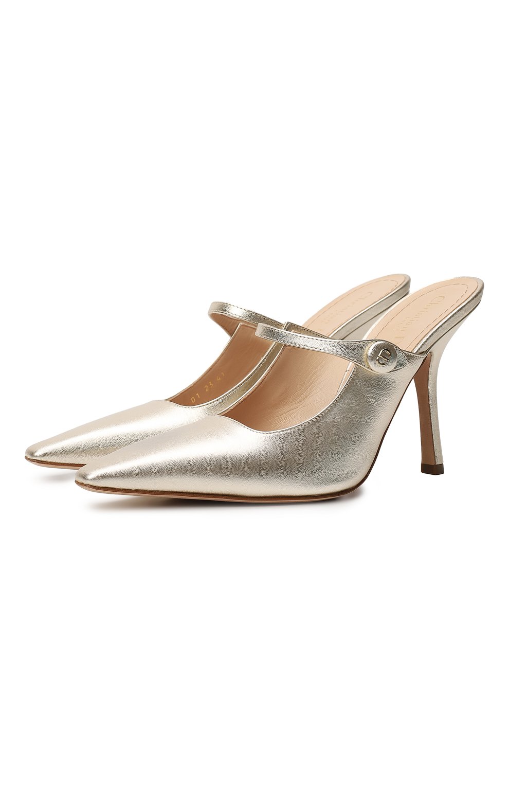 Кожаные туфли | Dior | Золотой - 1