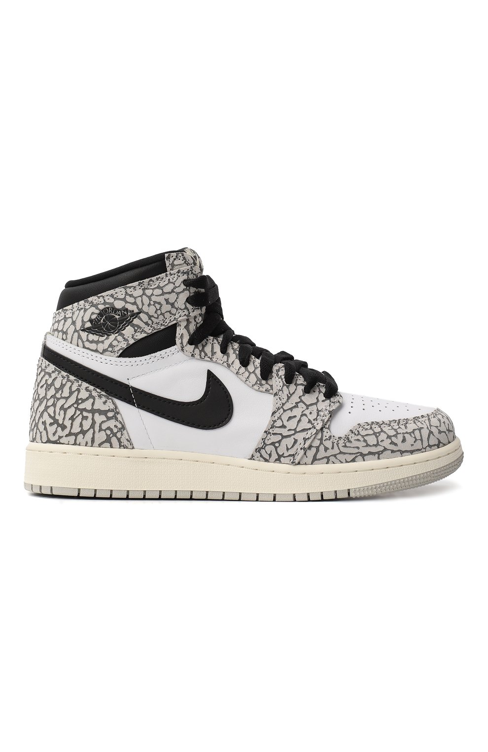 Кеды Jordan 1 Retro High OG White Cement | Nike | Чёрно-белый - 7