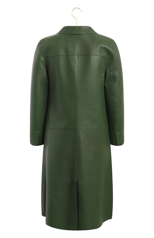 Кожаное пальто | Dolce & Gabbana | Зелёный - 2