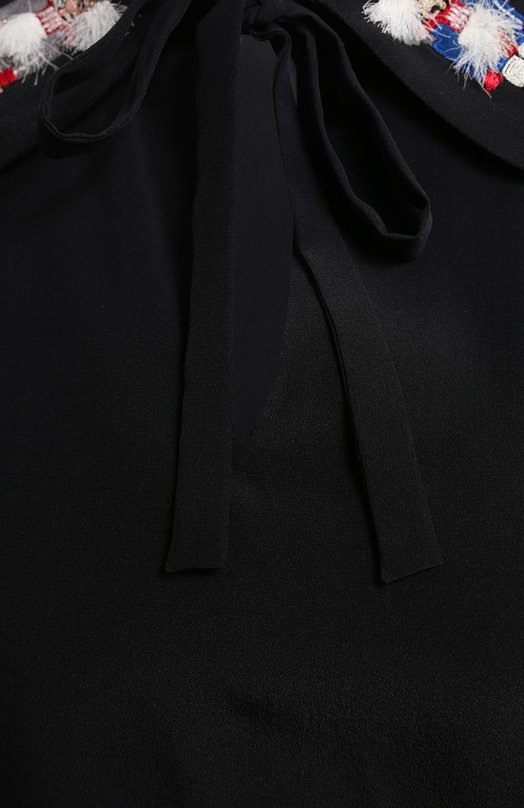 Шелковая блузка | Olympia Le-Tan | Чёрный - 3
